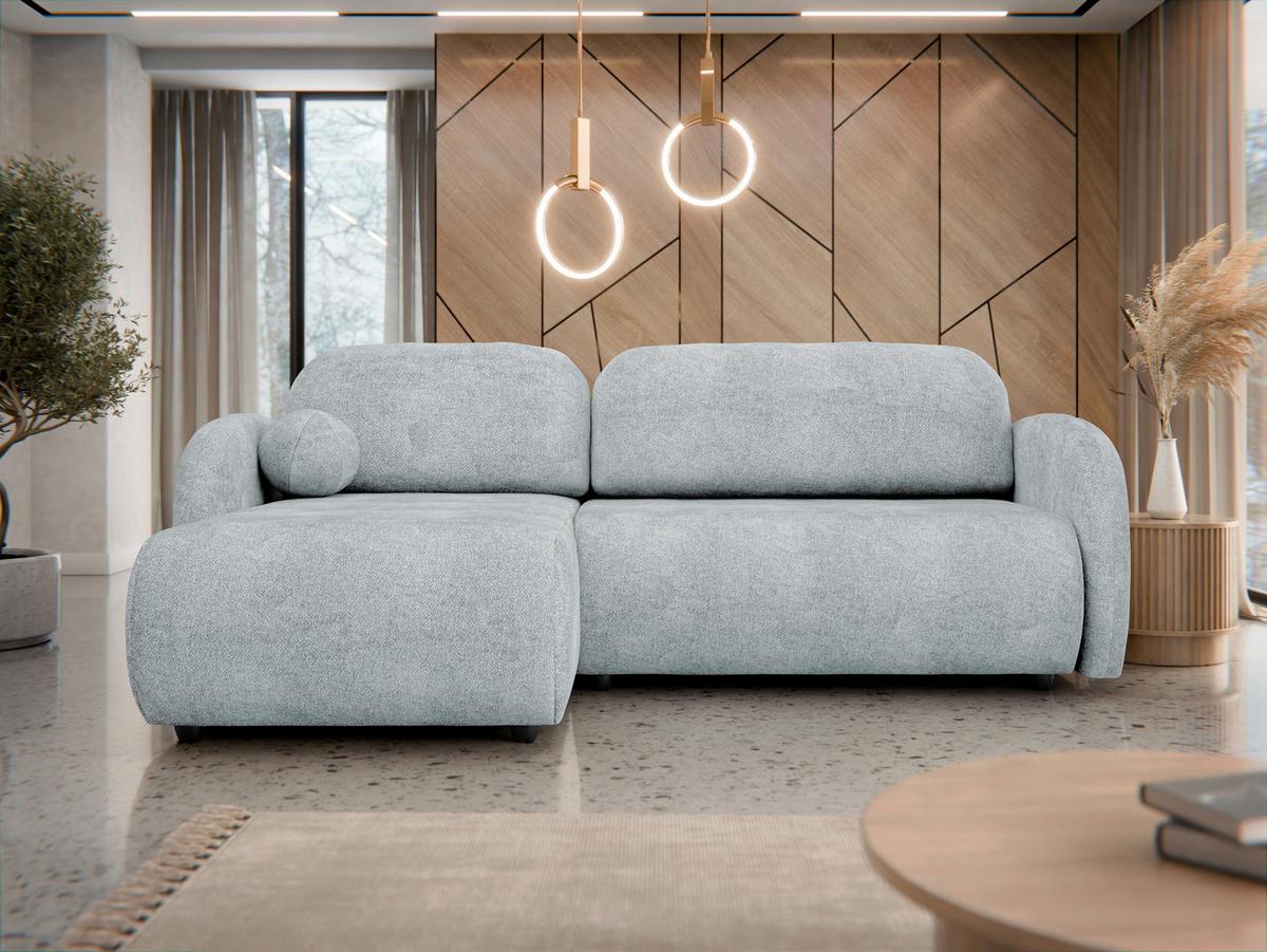 ECKSOFA Dream L - Hellgrau/Schwarz, Holz/Kunststoff (233/160cm) - MIRJAN24