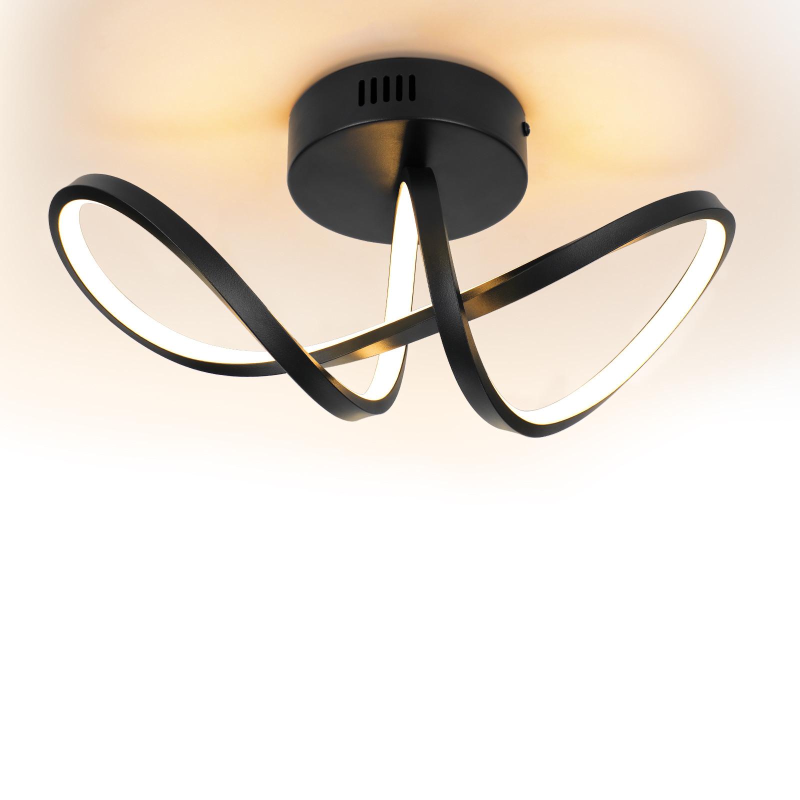 LED-DECKENLEUCHTE Schildwall 14.5/17.0/34.0 cm - Schwarz, Metall (34/14.5/17cm) - ZMH