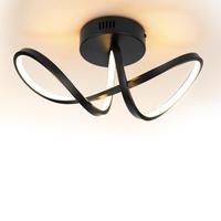 LED-DECKENLEUCHTE Schildwall 14.5/17.0/34.0 cm - Schwarz, Metall (34/14.5/17cm) - ZMH