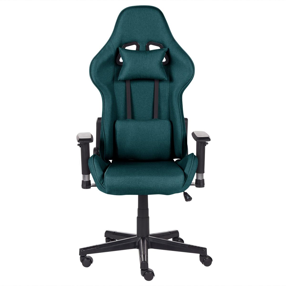 GAMINGSTUHL Polyester Grün Warrior - Grün, Textil/Metall (62/122/62cm) - Beliani