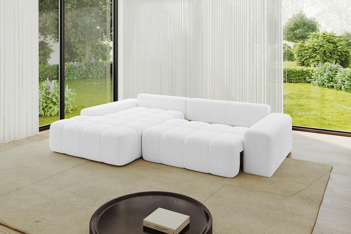 ECKSOFA Ottomane Links ENSI-L - 267x164x69 cm Weiß - Weiß, Holzwerkstoff/Kunststoff (267/164cm) - ALTDECOR