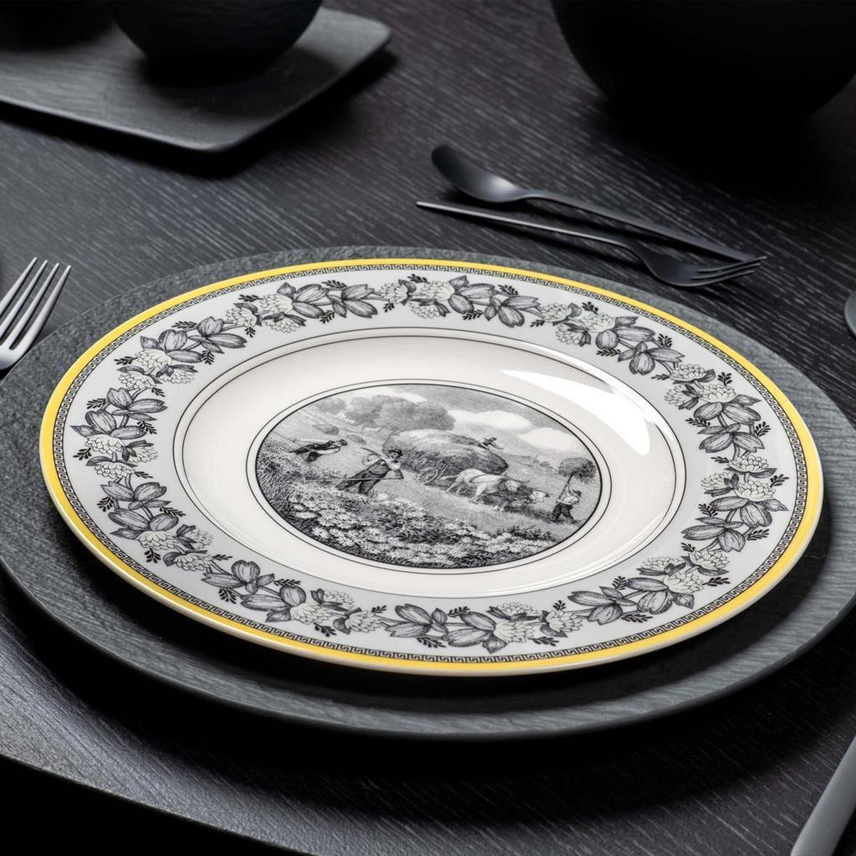 SPEISETELLER Audun Ferme weiß-grau-gelb ø 27,1 cm - Gelb/Weiß, Keramik (27.1cm) - Villeroy & Boch