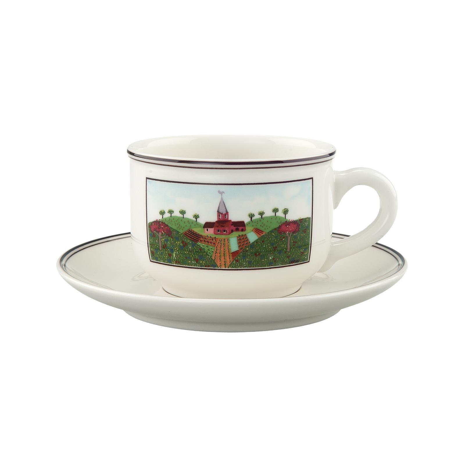 TEETASSE MIT UNTERTASSE Design Naif bunt 250 ml - Multicolor, Keramik (0.25L) - Villeroy & Boch