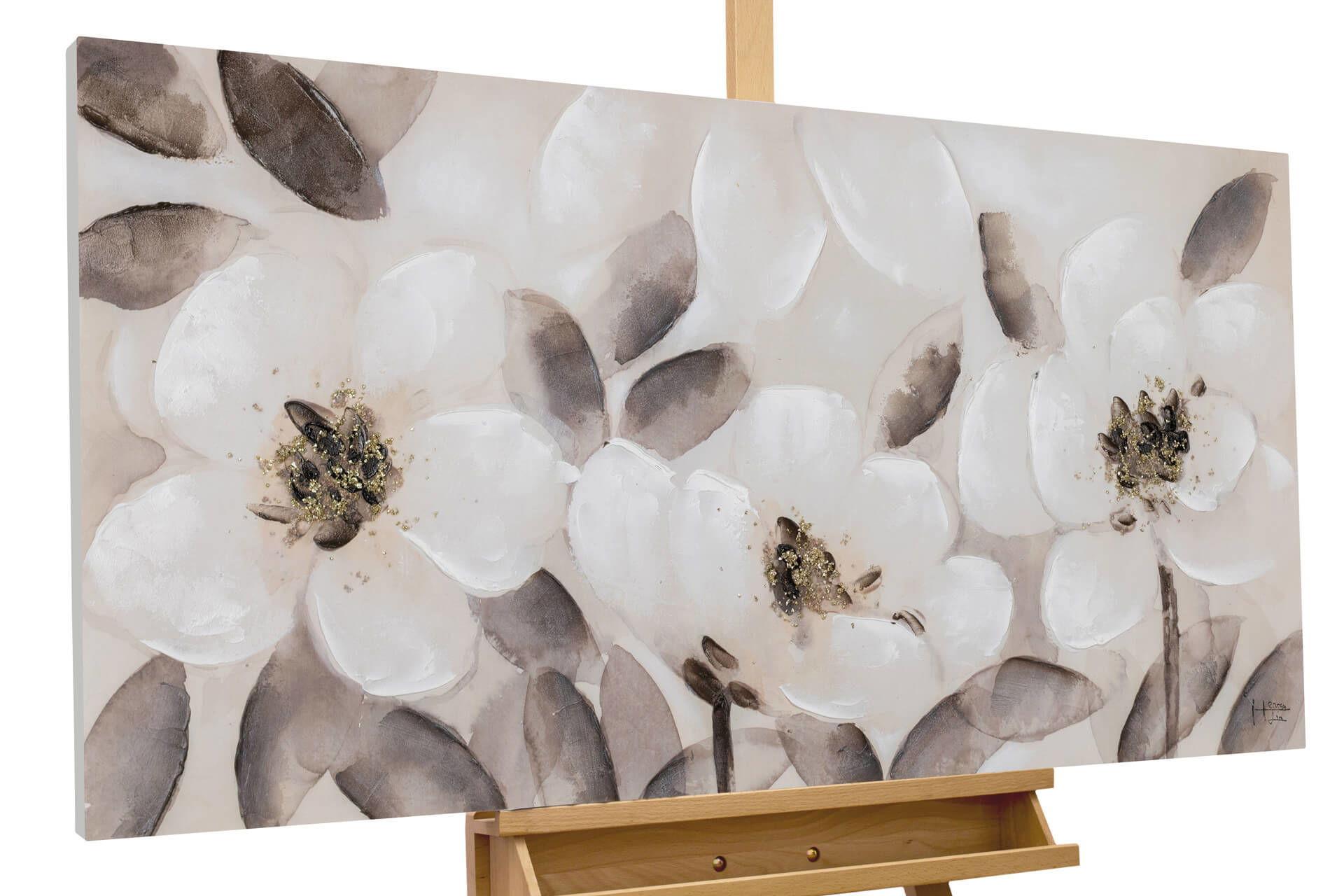 ACRYLBILD HANDGEMALT 120/60 cm - Beige/Braun, Holz/Textil (120/60cm) - KUNSTLOFT