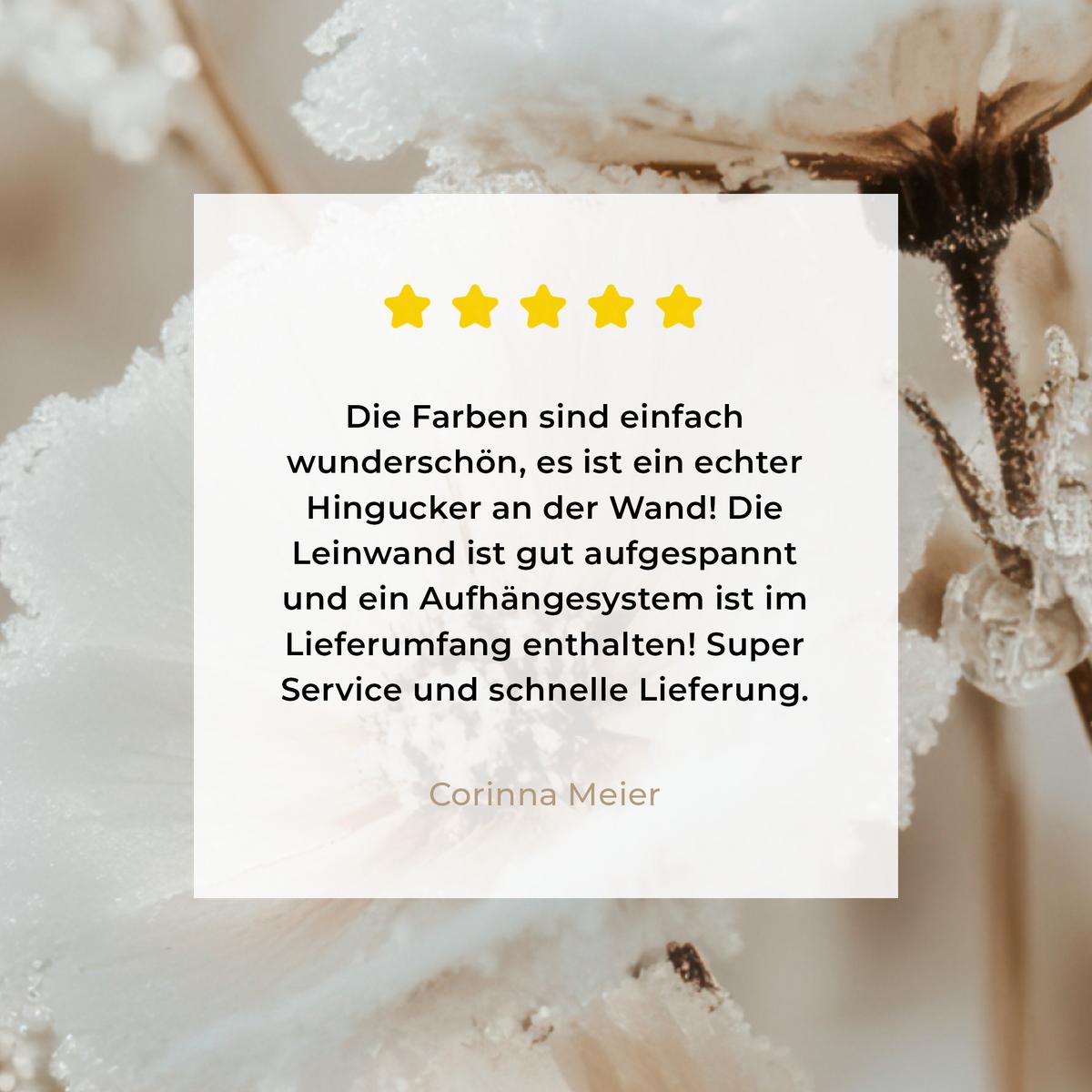 LEINWANDBILD Blumen - Winter - Weiß - Schnee - Beige Deko Groß 90x90 cm - Creme, Textil (90/90cm) - MuchoWow