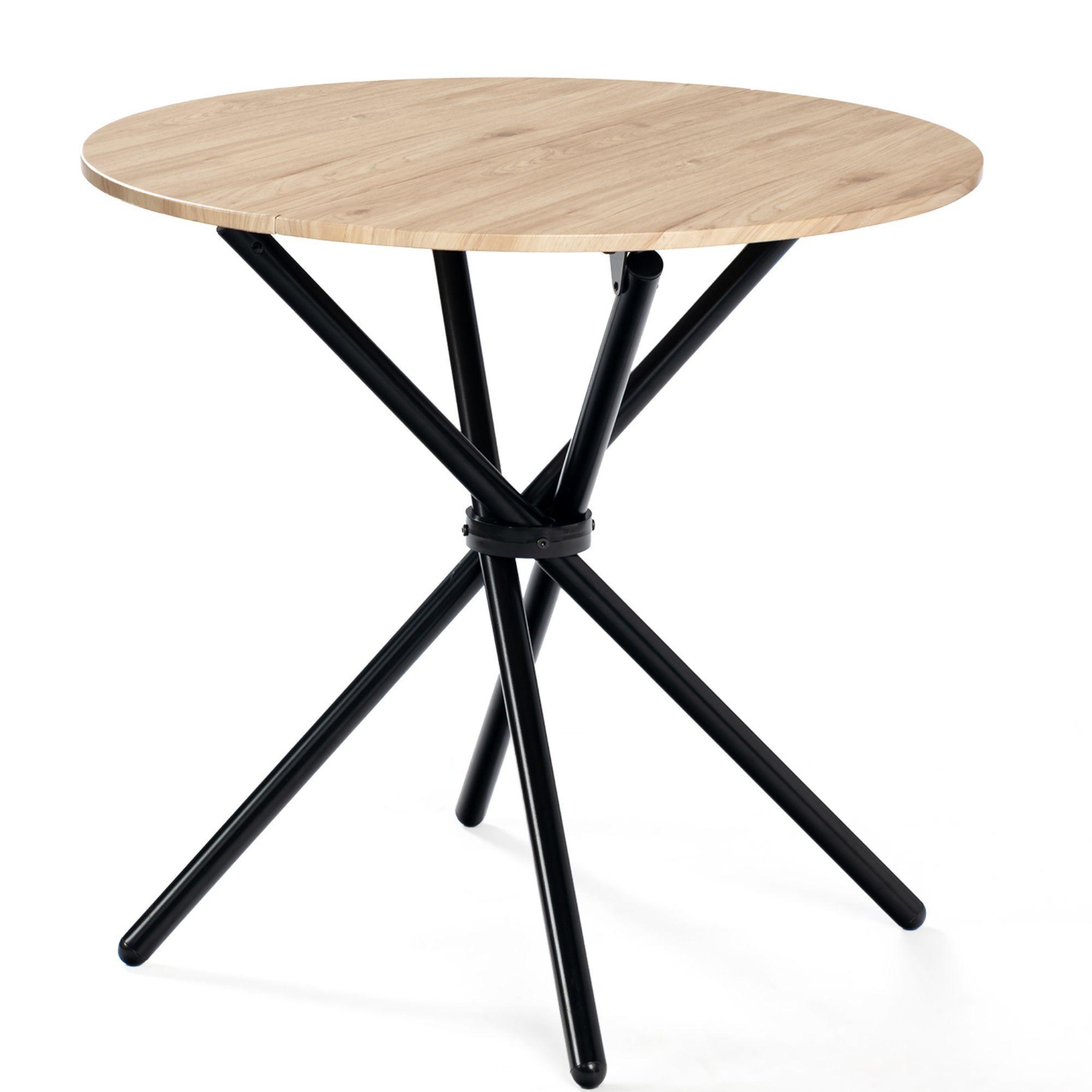 ESSTISCH 80/80/75 cm braun - Beige, Holz/Metall (80/80/75cm) - Urban Meuble