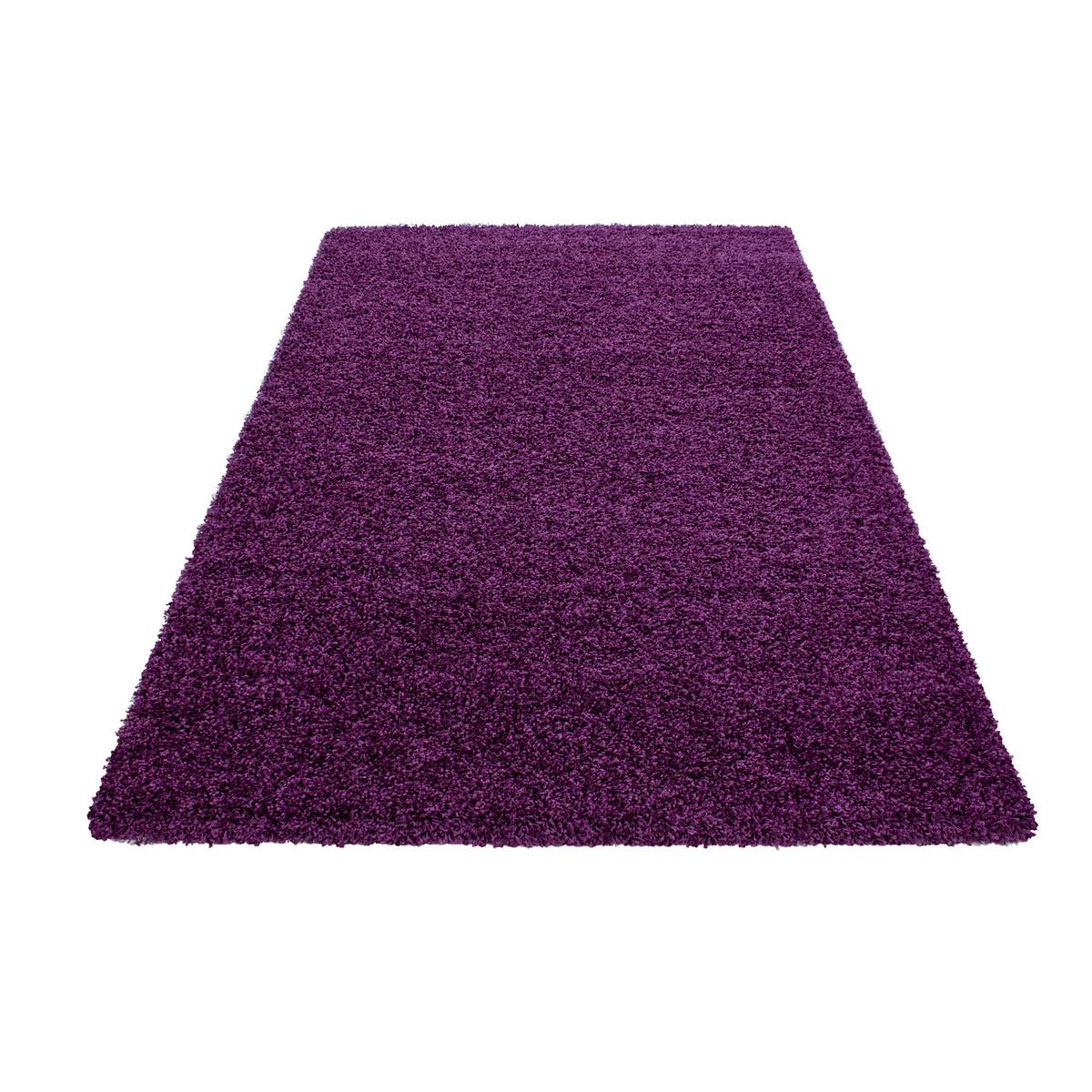 HOCHFLORTEPPICH RHEIN, einfarbig, Violett, 300 x 400 cm - Lila, Textil (300/400cm) - KADIMA DESIGN