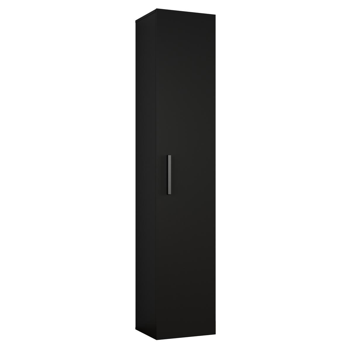 GARDEROBENSCHRANK MODULO 80/204/40 cm Modern Garderobe-Set Schwarz - Schwarz, Holzwerkstoff (80/204/40cm) - MASSENO