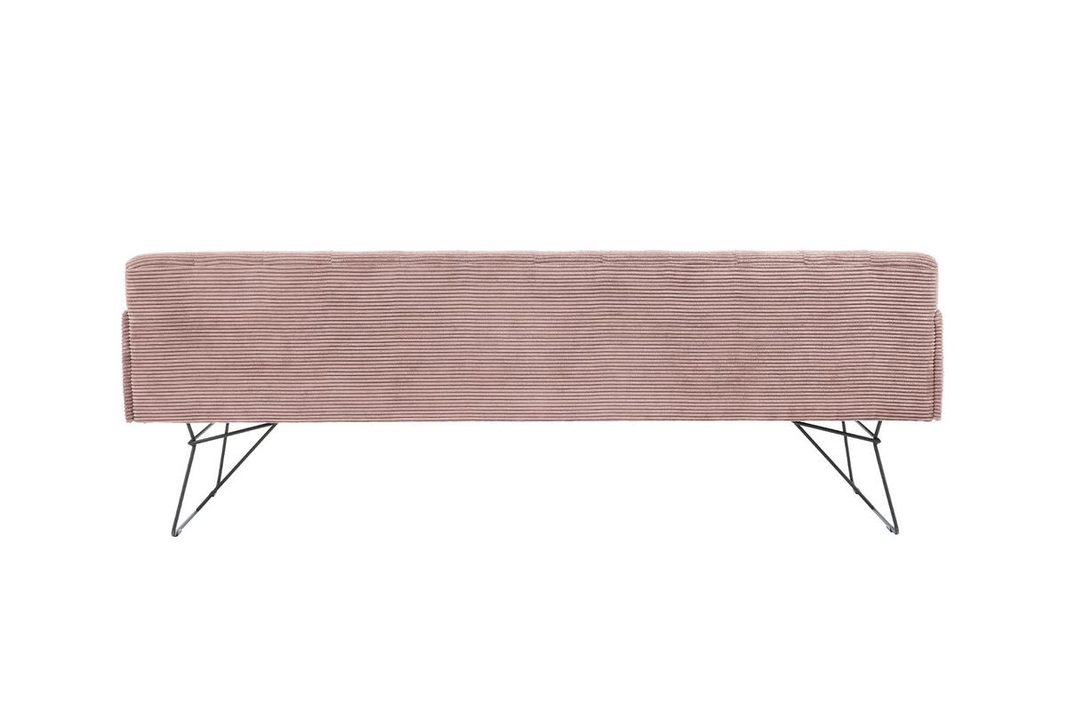 ESSZIMMERBANK CHARME Pink Cord - Pink/Rosa, Textil (166/85/69cm) - KAWOLA