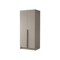 KLEIDERSCHRANK Bono I - Beige/Goldfarben, Holzwerkstoff/Metall (100/215/58cm) - MIRJAN24