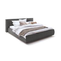 POLSTERBETT CARLO Anthrazit Flachgewebe - Anthrazit, Textil (140/200cm) - KAWOLA