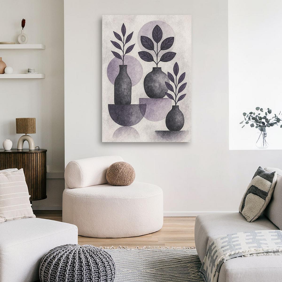 LEINWANDBILD Abstraktion 40x60cm - Lila, Textil (40/60cm) - Feeby