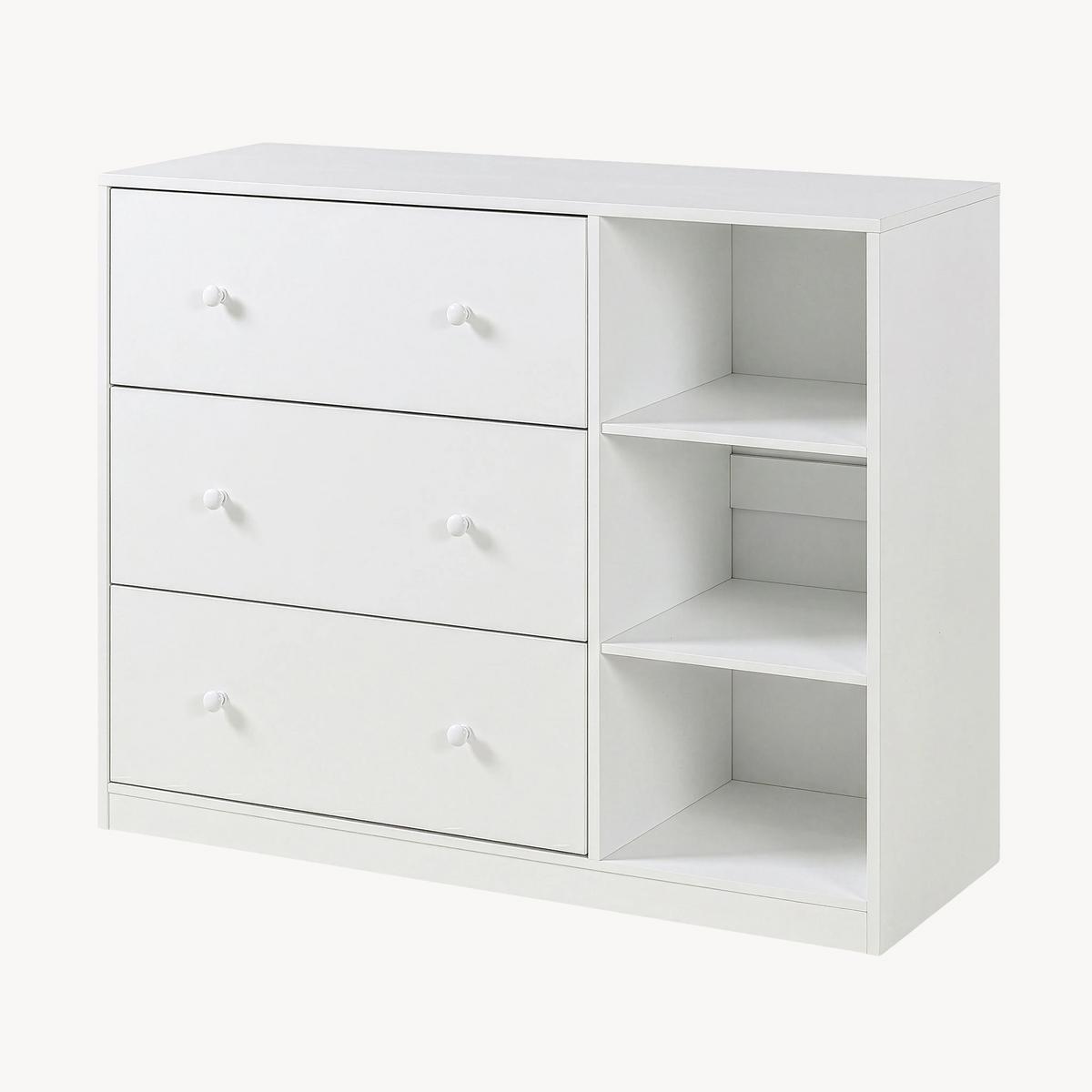WICKELKOMMODE Beldinupp - Weiß, Holzwerkstoff (55/93/110cm) - [en.casa]