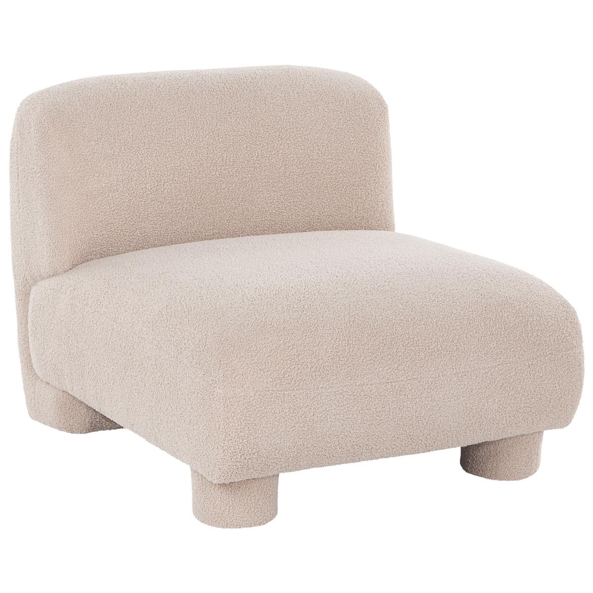 SESSELMODUL Bouclé Beige Mjalbi - Beige, Textil (81/69/91cm) - Beliani