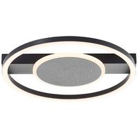 LED DECKENLEUCHTE Reno Schwarz 37/37/5 cm - Schwarz, Metall (37/37/5cm) - Brilliant