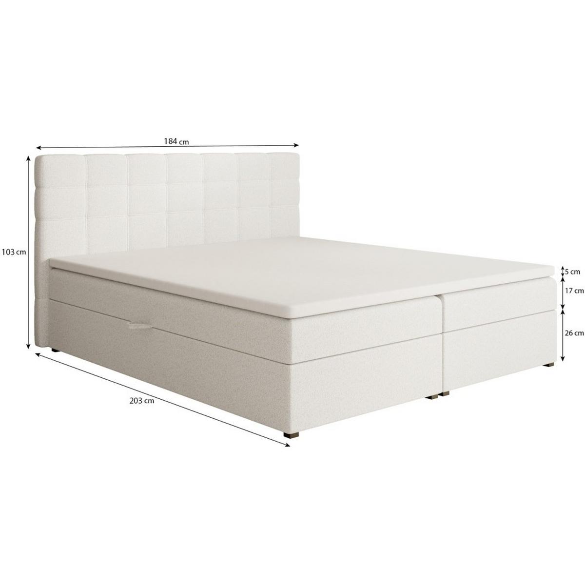 POLSTERBETT Topiq I 184/203/103 grün, Bouclé-Stoff - Grün, Holzwerkstoff (180/200cm) - Beautysofa