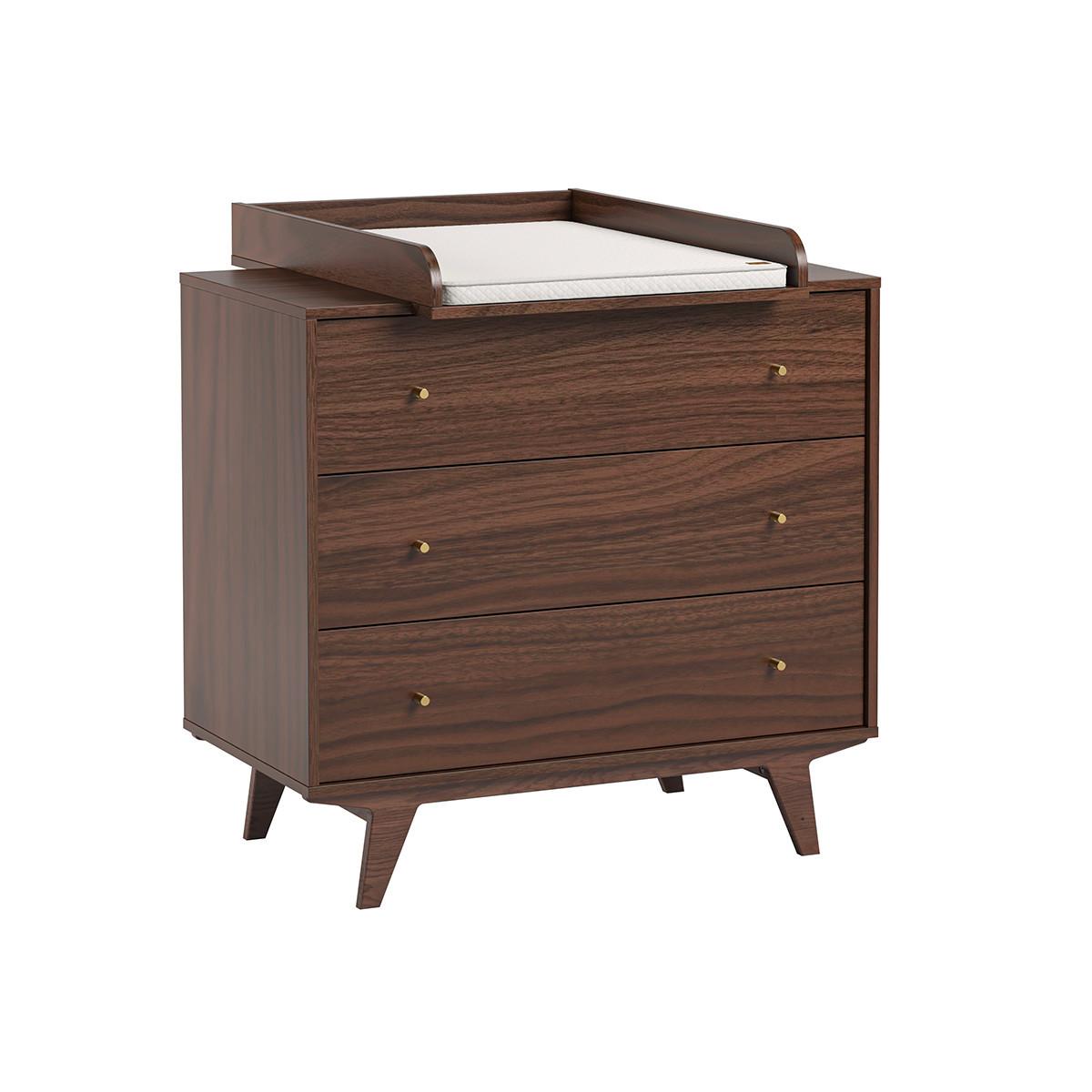 BABYZIMMER 3-teilig Mid Holz - Braun, Holzwerkstoff (144/90/75cm) - Petits-meubles