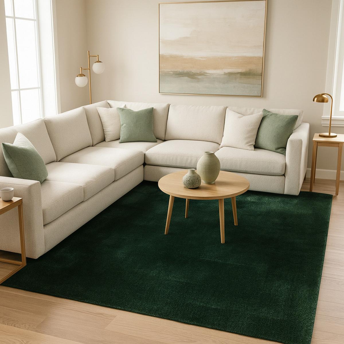 FELLTEPPICH SUPER SOFT PEARL - Dunkelgrün, Textil (80/150cm) - Pergamon