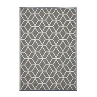 OUTDOORTEPPICH geometrisch gemustert 120/180 cm - Grau, Kunststoff (120/180cm) - Homescapes