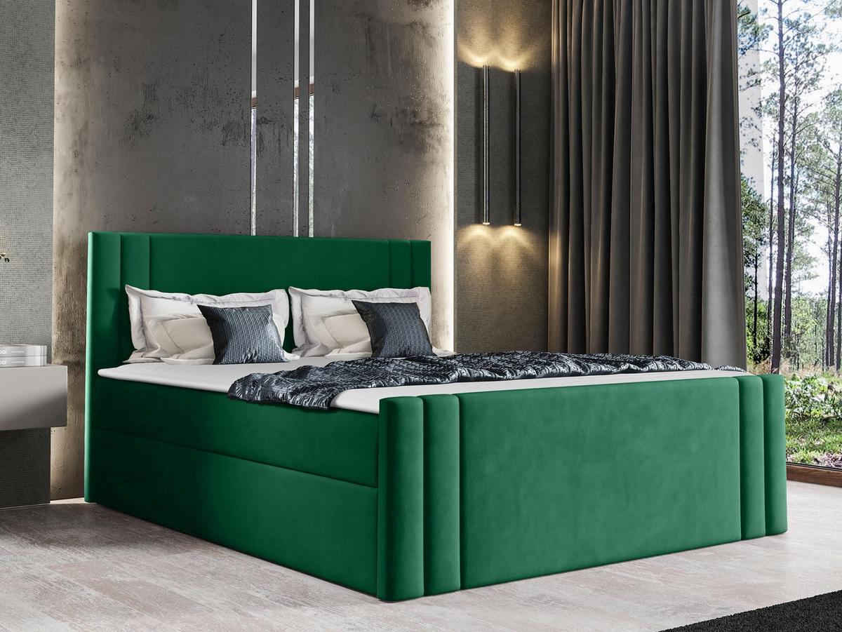 BOXBETT Carmen - H3 - Grün, Holz (160/200cm) - MIRJAN24