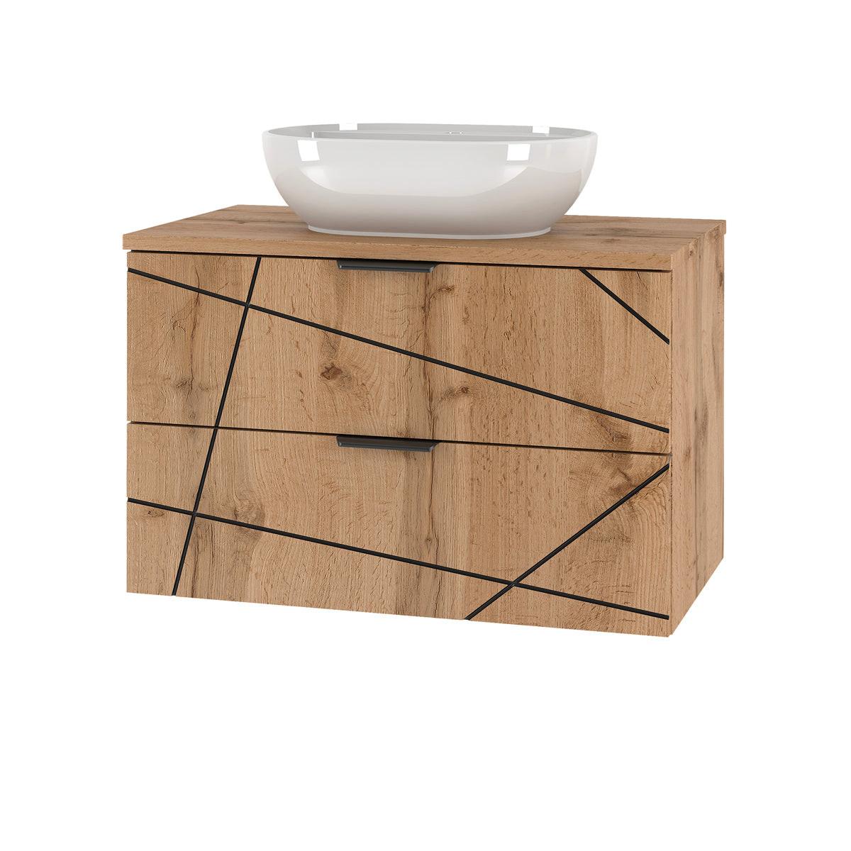 WASCHTISCH 80.6cm Teren Holz - Braun, Holzwerkstoff (80.6/52.2/46.5cm) - Petits-meubles
