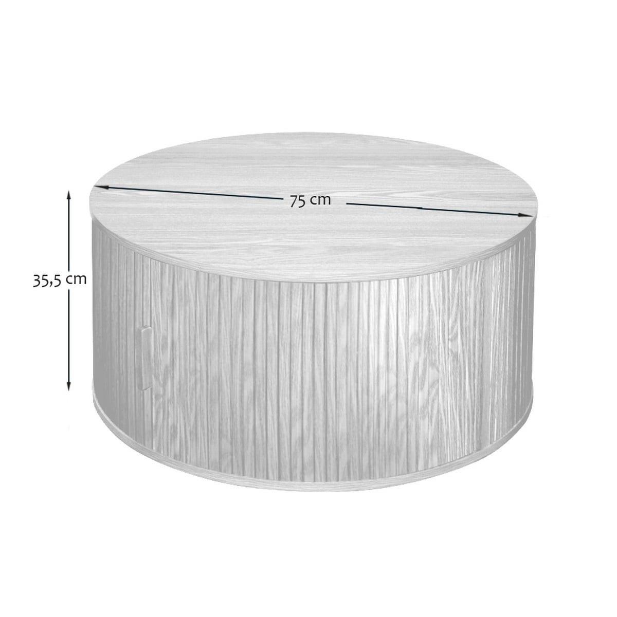 COUCHTISCH mit stauraum - ernest 75/75/35,5 cm - Eschefarben, Holzwerkstoff (83/75/35.5cm) - Calicosy