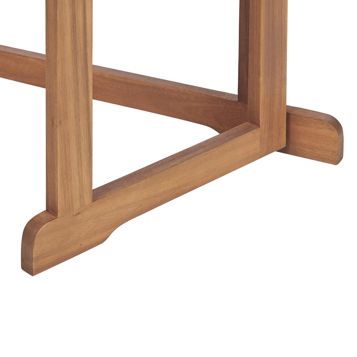 GARTENTISCH 110/47 cm Massivholz Heller Holzfarbton Treia - Hellbraun, Holz (47/110/74cm) - Beliani