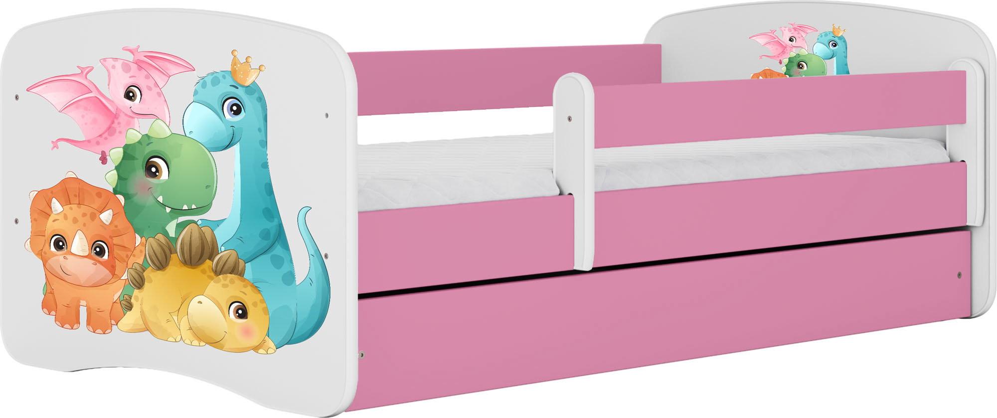 KINDERBETT Emily mit Schublade und Matratze, Rosa 70x140 cm - Multicolor, Holzwerkstoff (140/70cm) - WFL GROUP
