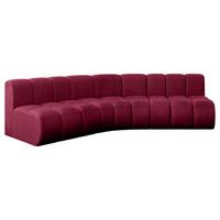 ECKSOFA modulares Sofa Montra-L1 - 290x174x70 cm Bordeauxrot - Bordeaux, Holzwerkstoff/Textil (290/174cm) - ALTDECOR