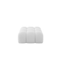 POUF OLEA-PUF 91x87x44 cm Weiß Bouclé Modular Sitzhocker - Schwarz/Weiß, Holzwerkstoff/Kunststoff (91/44/87cm) - ALTDECOR