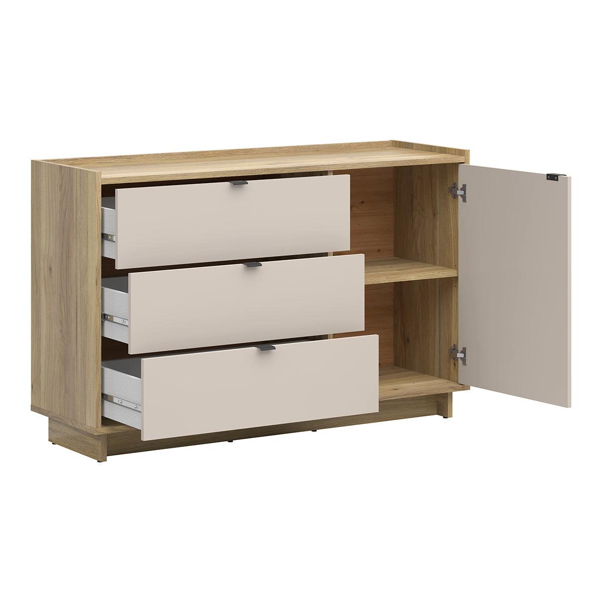 KOMMODE Donna Kaschmir - Beige, Holzwerkstoff (134/86/42cm) - Petits-meubles