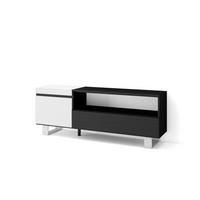 LOWBOARD, Weiß, Schwarz, 150/35/57cm - Weiß, Holzwerkstoff (150/57/35cm) - Skraut Home