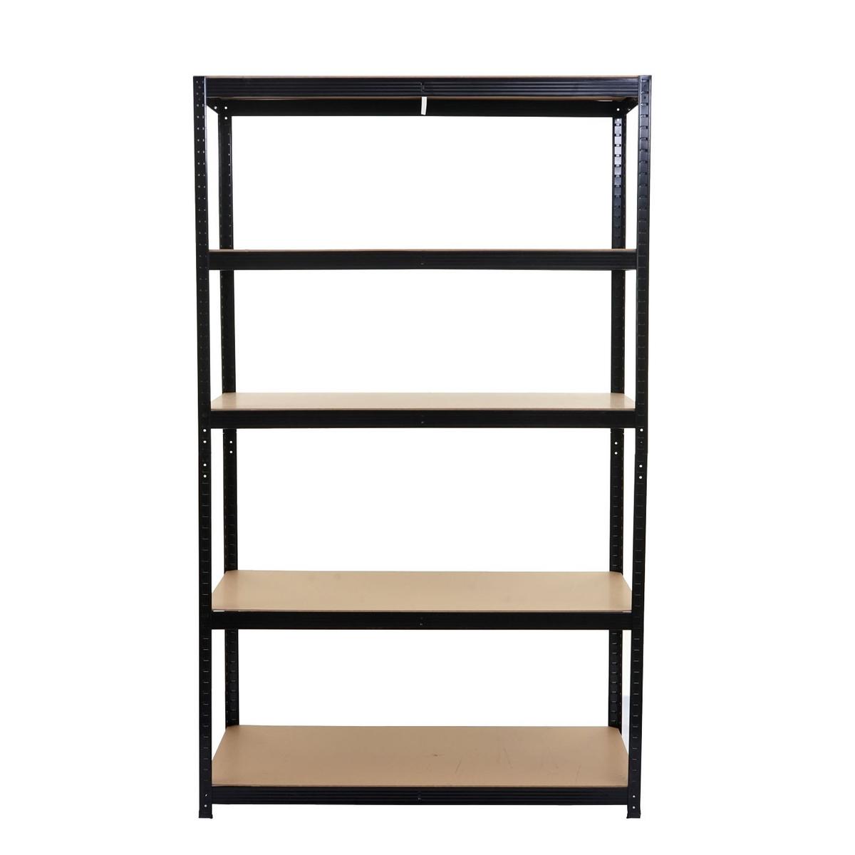 SCHWERLASTREGAL Schwarz, Braun - Schwarz/Braun, Metall (121/200/61cm) - MCW