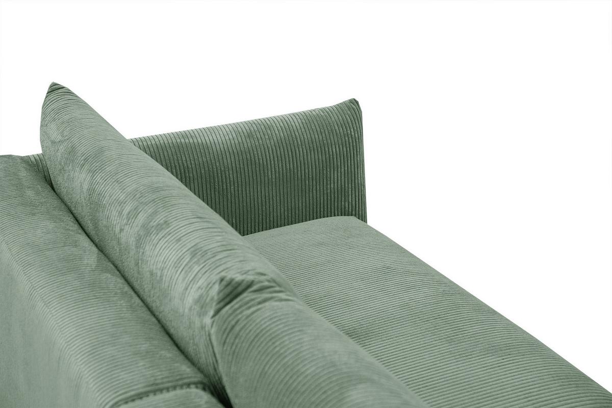 ECKSOFA TAUER 5-Sitzer, mintgrün - Schwarz/Mintgrün, Holzwerkstoff/Kunststoff (174/292cm) - Wozimo