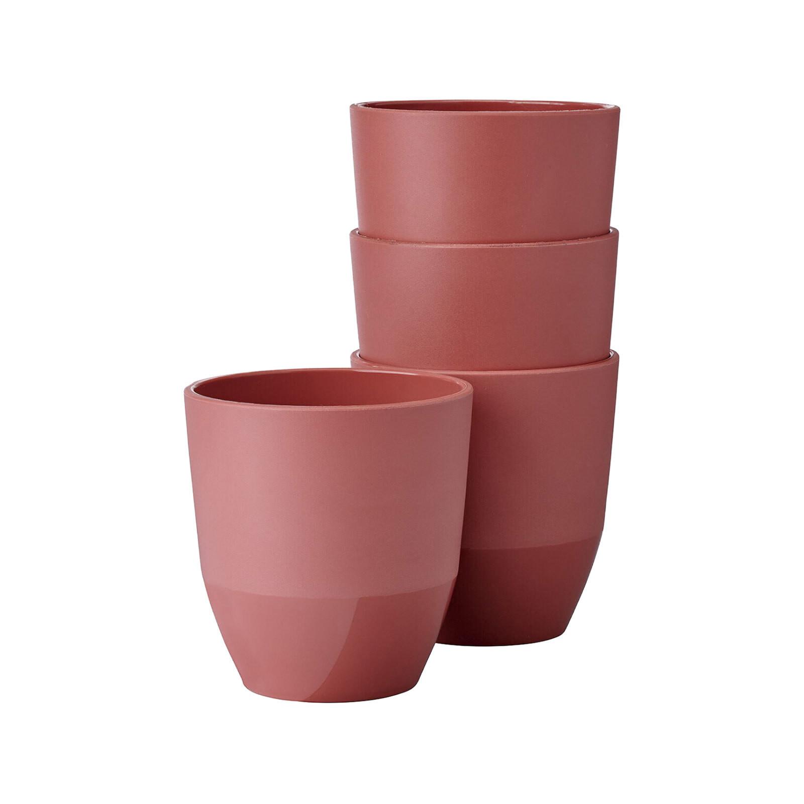 BECHER Silueta Vivid Mauve 200 ml 4er Set - Rot/Rosa, Kunststoff (0.2L) - Mepal