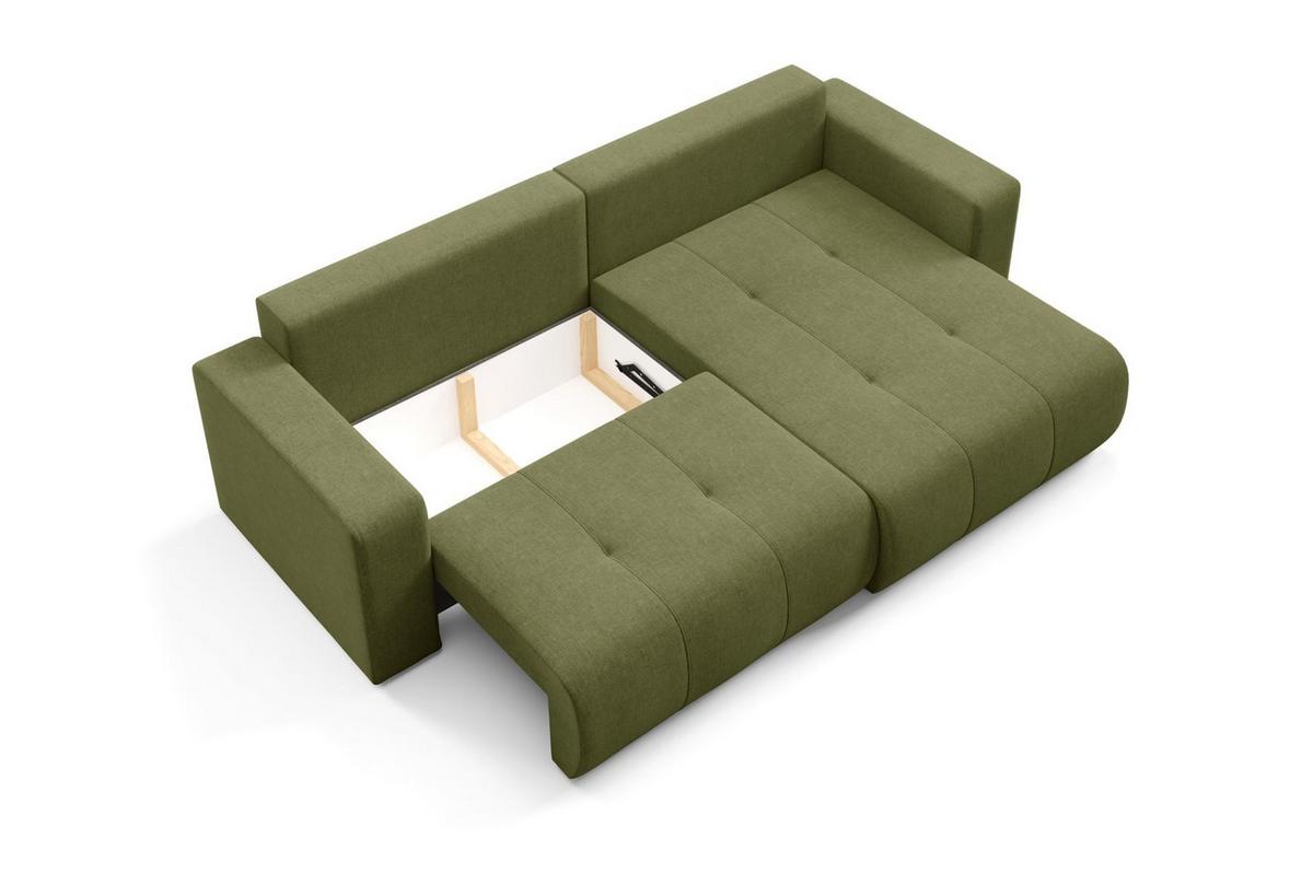 ECKSOFA Augusto - Grün, Holzwerkstoff/Textil (244/149cm) - Fun Möbel