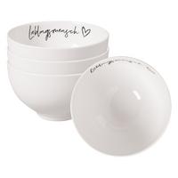 BOLS LIEBLINGSMENSCH Statement weiß ø 13,8 cm 4er Set - Weiß, Keramik (13.8cm) - Villeroy & Boch