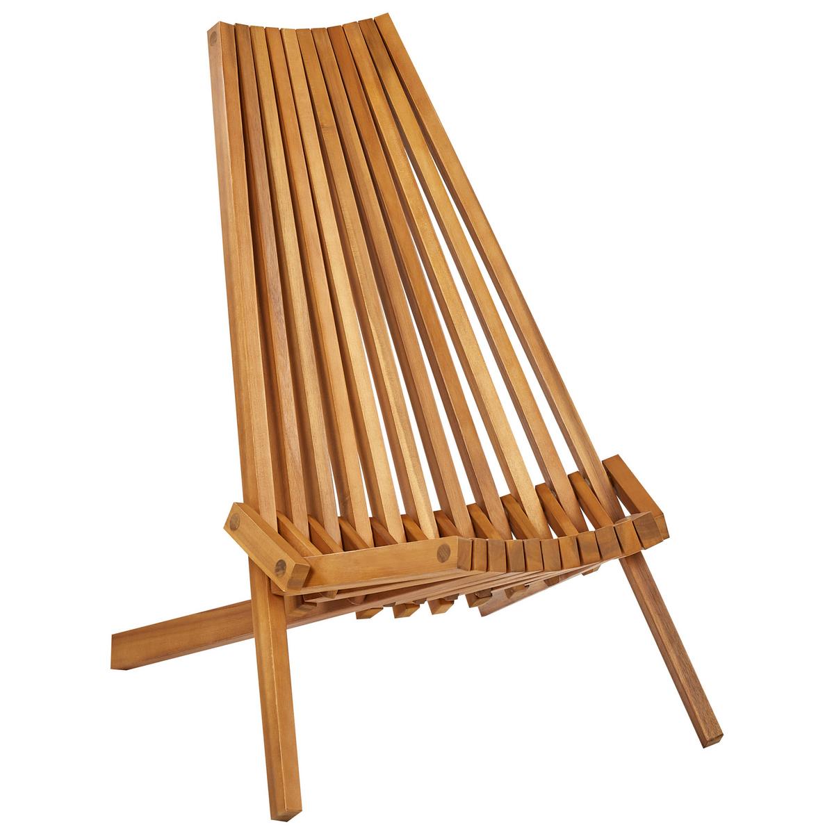 GARTENSTUHL 2er-Set Holz Heller Holzfarbton Bellano - Hellbraun, Holz (88/83/57cm) - Beliani