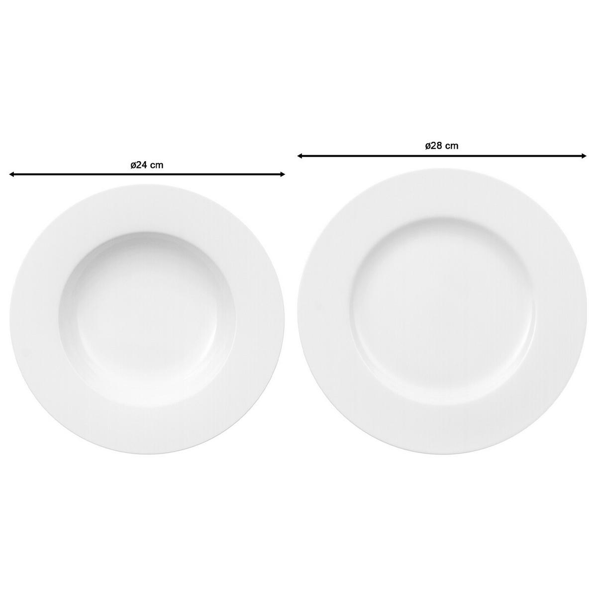TAFELSET Royal weiß 12-tlg. - Weiß, Keramik (2/2/2cm) - Villeroy & Boch