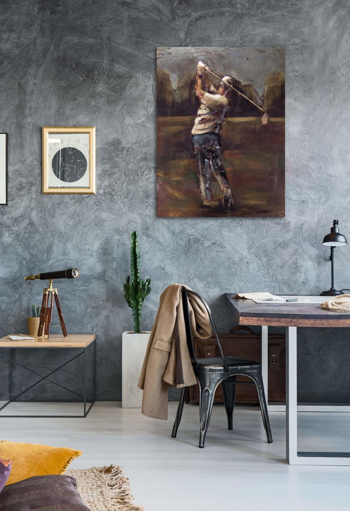 METALLBILD Braun 75/100 cm - Braun, Metall (4.7/100cm) - KUNSTLOFT