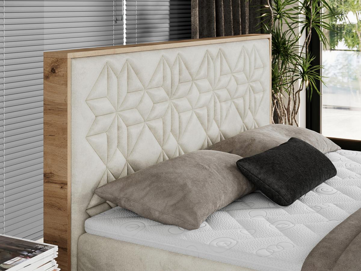 BOXBETT NESSI - 200/200 Beige Velvet - H4 - Beige, Holz/Textil (200/200cm) - MKS