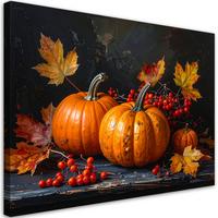 LEINWANDBILD Natur und Botanik 90x60cm - Orange, Textil (90/60cm) - Feeby