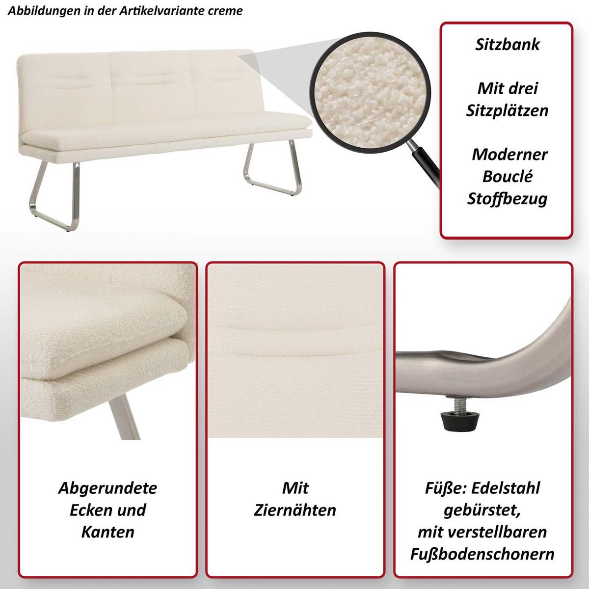 SITZBANK Braun - Braun/Mokka, Textil (180/93/58cm) - MCW