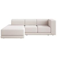 ECKSOFA Novals L-Form, 4-Sitzer, links 278 cm - Creme/Schwarz, Holz/Kunststoff (278/168cm) - Selsey