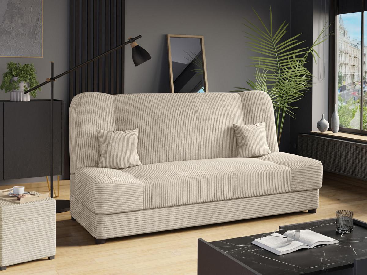 SCHLAFSOFA Jonas Cord - Naturfarben, Holz/Textil (195/86/87cm) - MIRJAN24