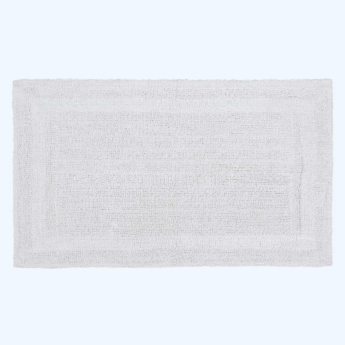 BADGARNITUR 2-tlg. Badematte & WC-Vorleger, 100% Baumwolle - Weiß, Textil (80/50cm) - Homescapes