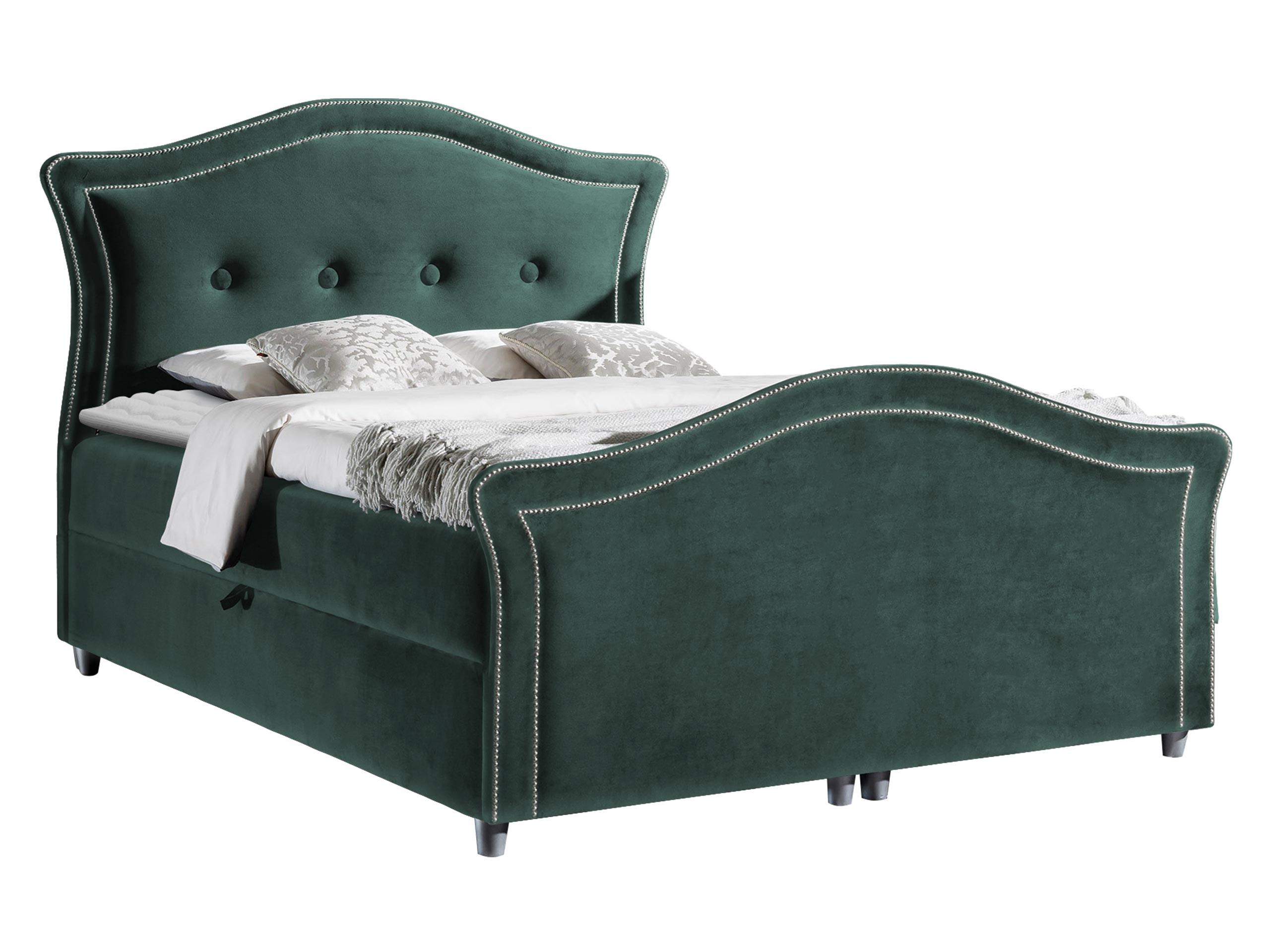 BOXBETT Bedran Lux - H3 - Hellgrün, Holz (160/200cm) - MIRJAN24