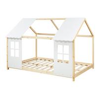 HAUSBETT Tostedt - Naturfarben, Holz (140/200cm) - [en.casa]