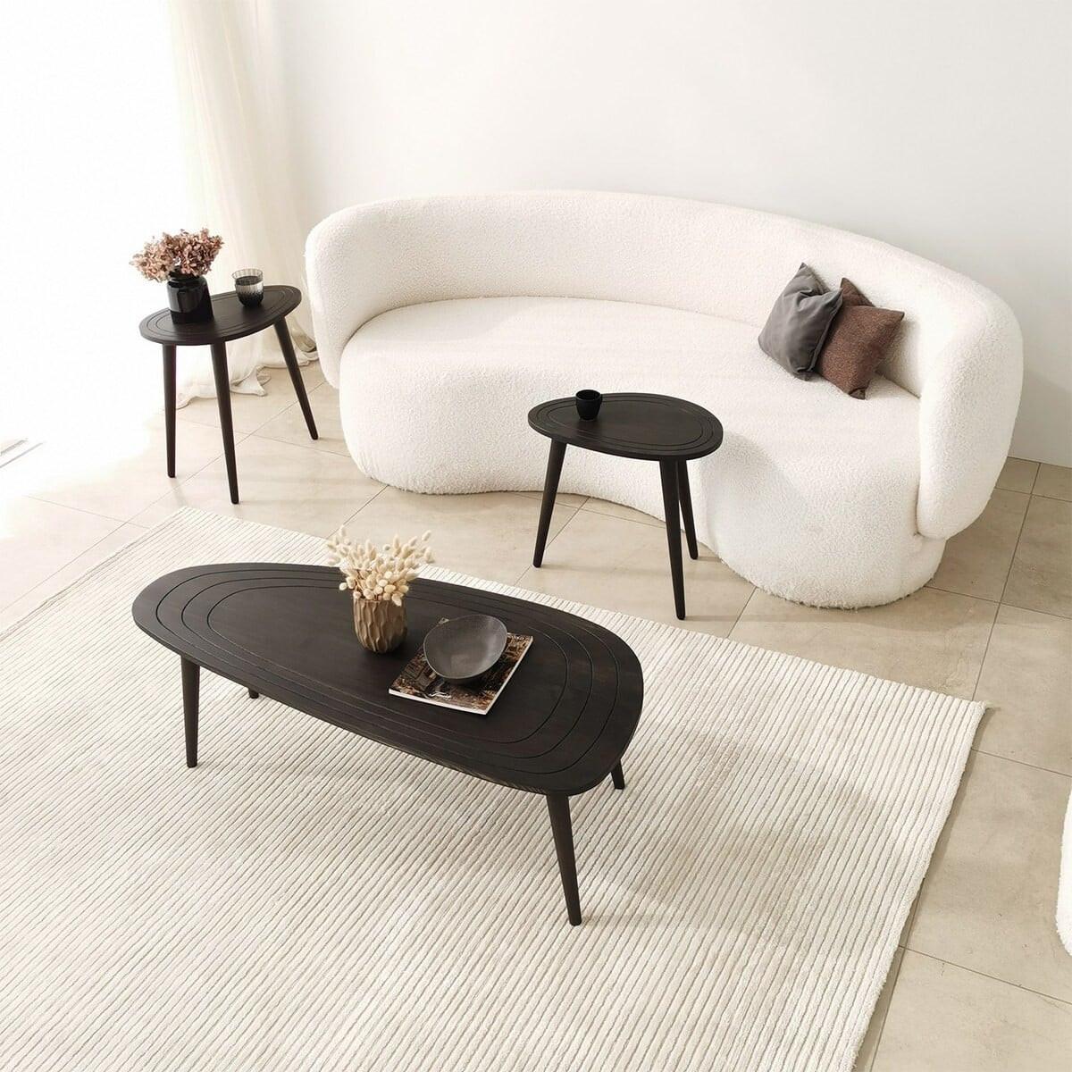 COUCHTISCH mit abgerundeten Kanten 115/50/38 cm - Anthrazit, Holzwerkstoff (136/50/38cm) - Calicosy