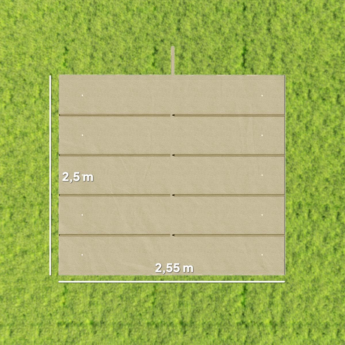ERSATZDACH aus Polyester Beige - Beige, Kunststoff (255/6/250cm) - Outsunny